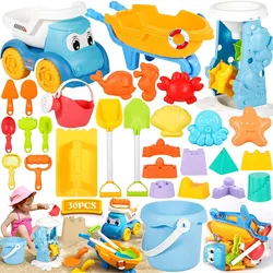 Juguetes de playa para niños: cubo, pala y rastrillo