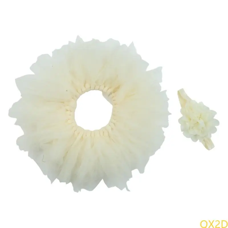 Vestido corto con diadema para sesión de fotografía bebé - imagen 4