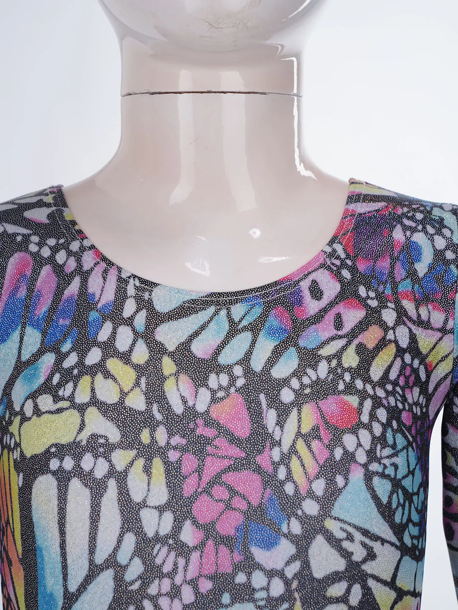 Maillot de gimnasia y ballet manga larga brillante para niñas - imagen 4