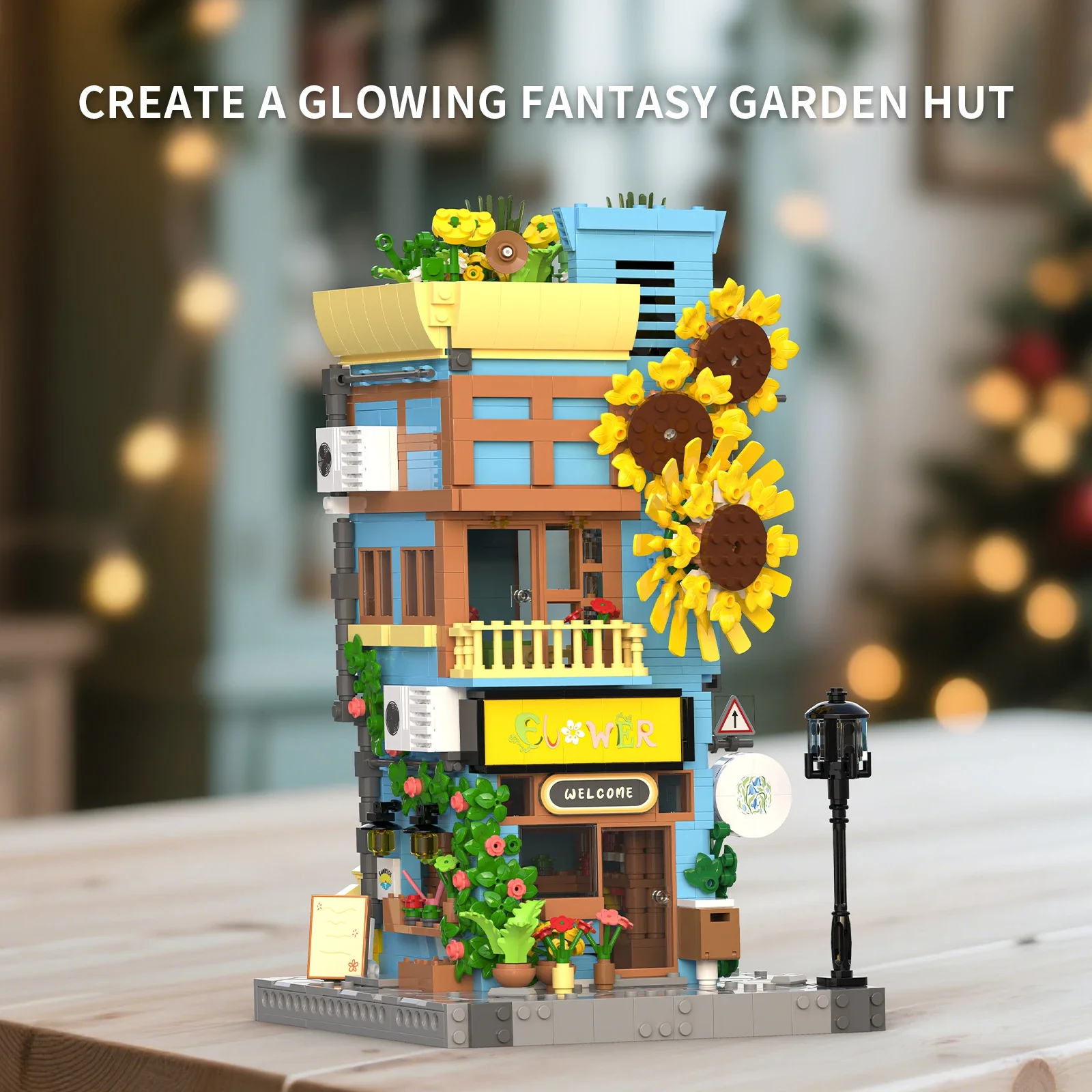 Bloques de construcción girasol casa flores desmontable manualidades - imagen 5