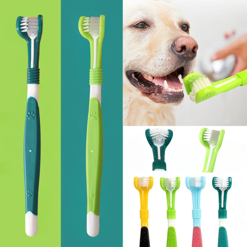 Cepillo dental de 3 caras para perros – Elimina sarro y mal aliento - imagen 4