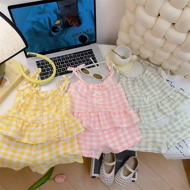 Conjunto bebé camiseta sin mangas y pantalón corto fino de verano - imagen 3