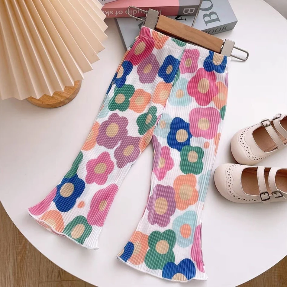 Capris para ninas con lunares florales Verano y otono - imagen 3