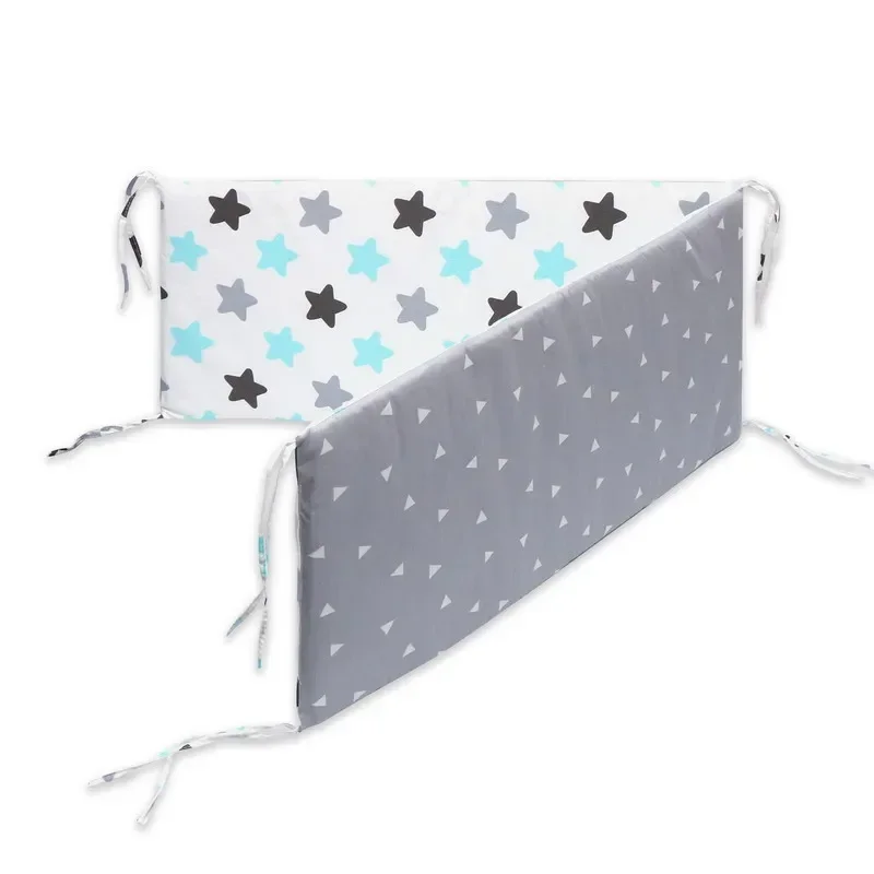 Parachoques para cuna de bebé en algodón estampado, recién nacido