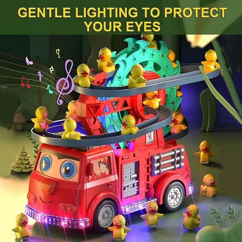 Coche de ferrocarril eléctrico para bebés con patos escaladores - imagen 5