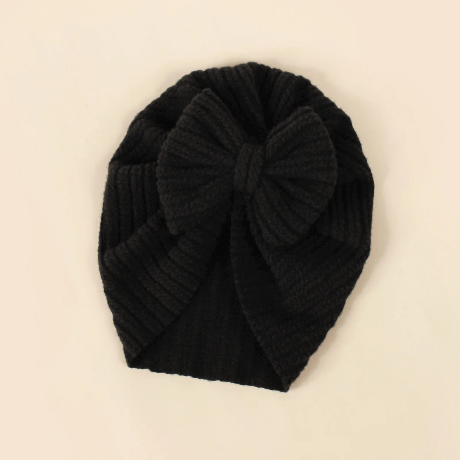 Diadema turbante con lazo para bebé recién nacido – Gorro suave invierno - imagen 2
