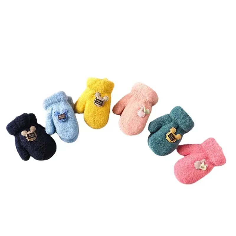 Manoplas de felpa Mohair para invierno – Bebés y niños - imagen 2