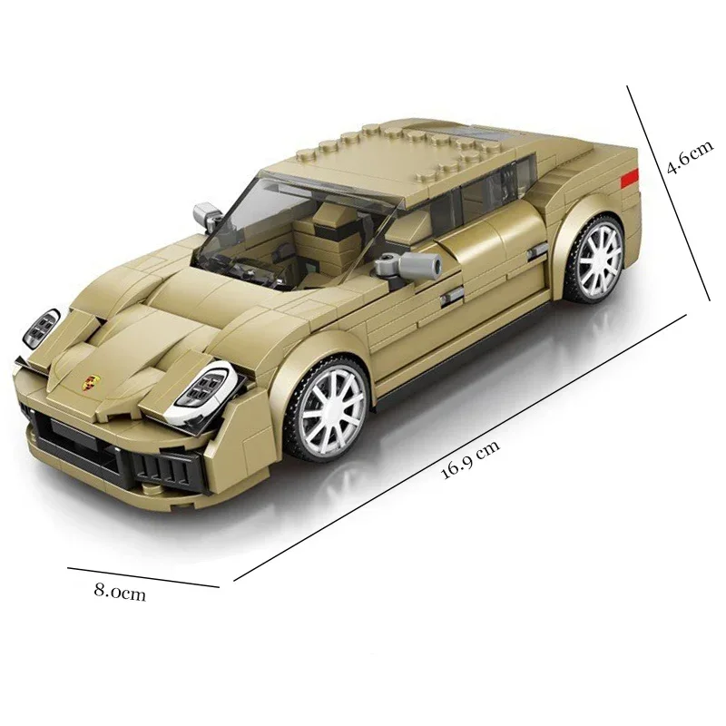 Vista frontal del supercoche assembling