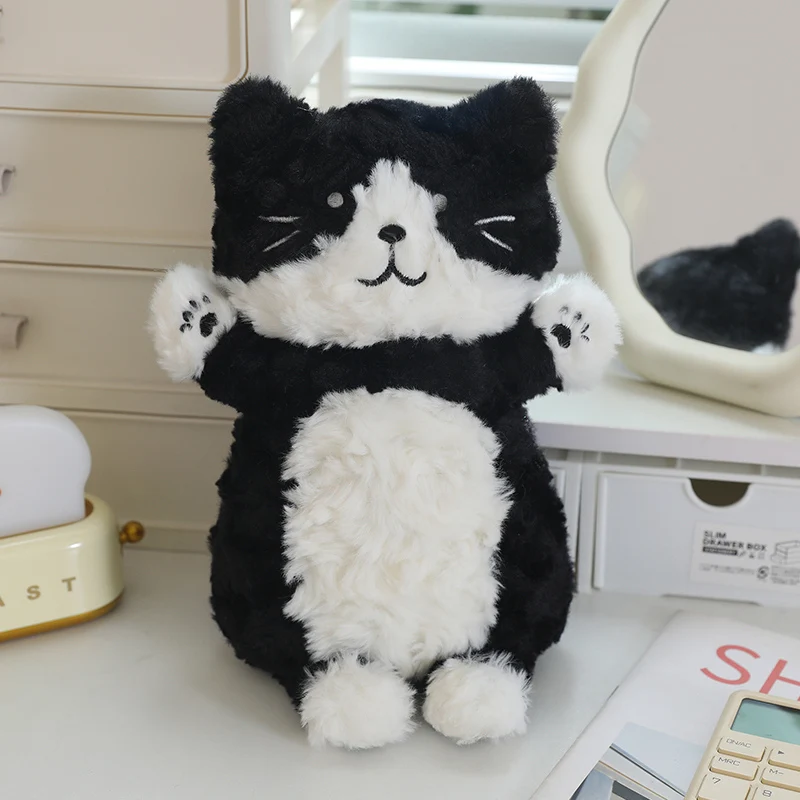 Muñeco de gatito de tres colores 30 cm