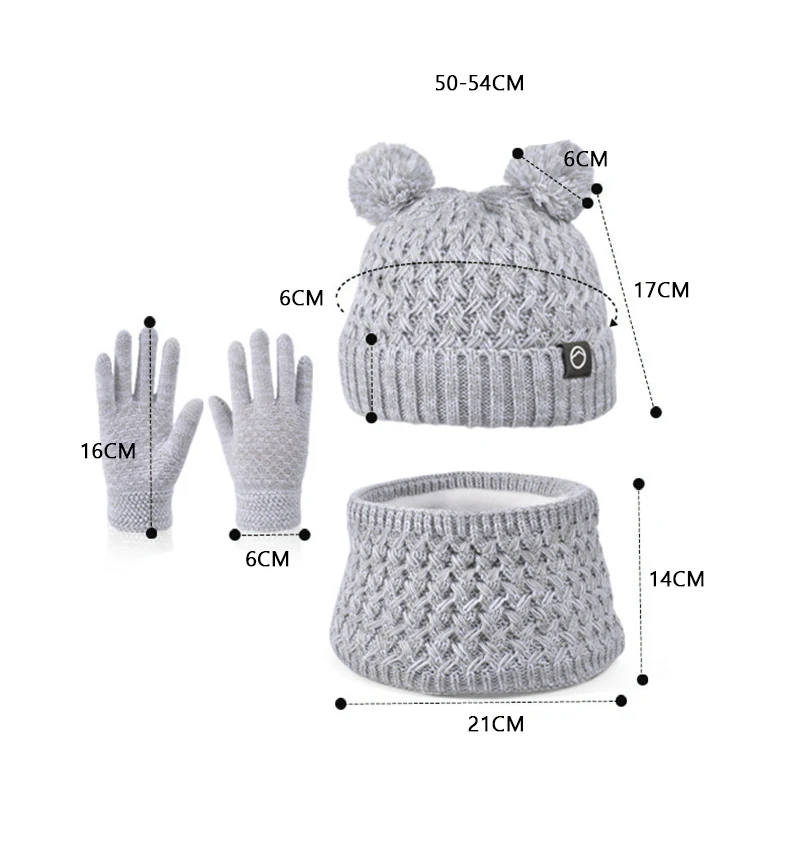 Gorro y conjunto infantil de invierno con diseño tierno