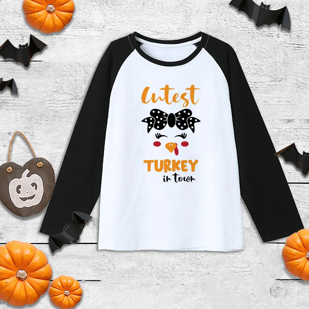 Camiseta raglán Acción de Gracias para niños y niñas - imagen 2