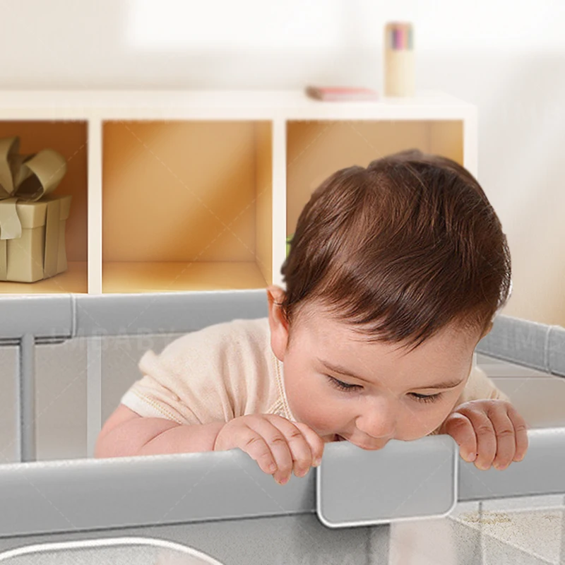 Parque infantil seguridad gris para bebés – Protectores acolchados - imagen 3