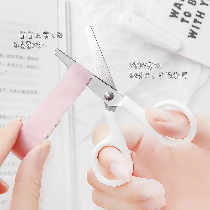Mini cortadora papel blanca portátil de seguridad para estudiantes - imagen 4