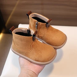 Botines antideslizantes de gamuza para bebé en otoño e invierno