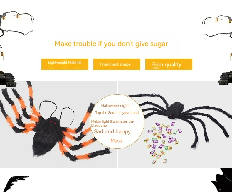 Araña gigante sobre fondo neutro