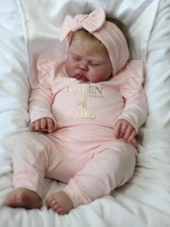 Muñeca reborn de tela con pelo enraizado a mano para niña