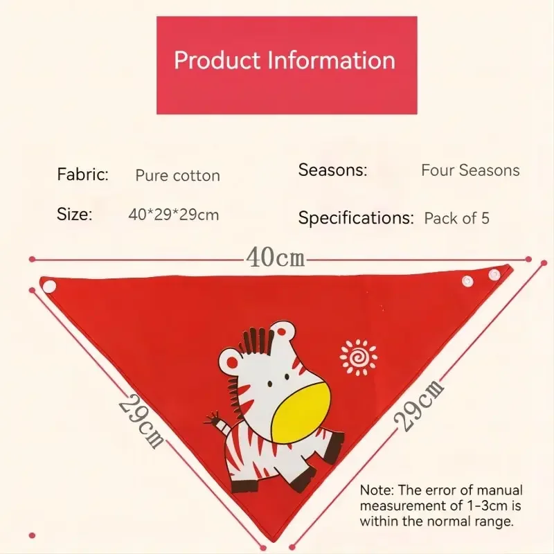 Babero bandana impermeable de algodón suave para bebé - imagen 3