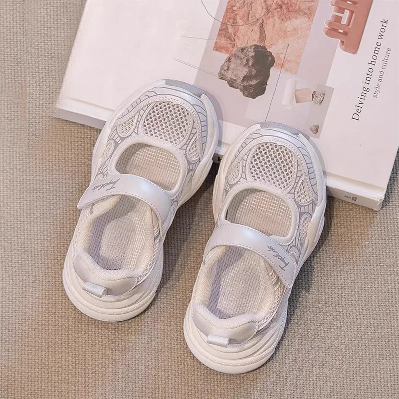 Sandalias de niñas malla deportiva transpirable antideslizantes - imagen 4