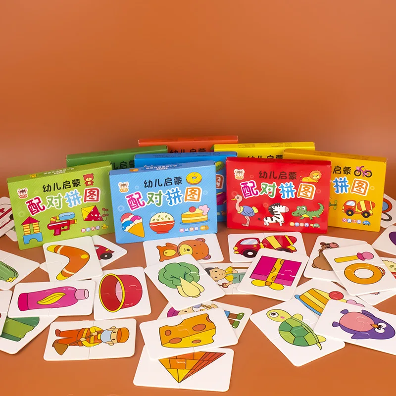 Rompecabezas educativo con tarjetas de iluminación y dibujos animados - imagen 3