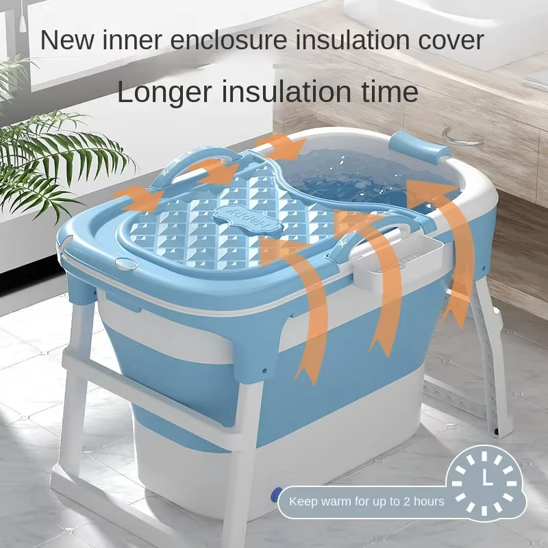 Bañera plegable para bebé – Cubo de baño portátil, cómoda y segura - imagen 2