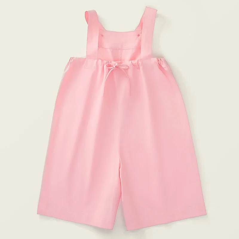 Monos de verano para niña en algodón rosa, pantalón suelto - imagen 5
