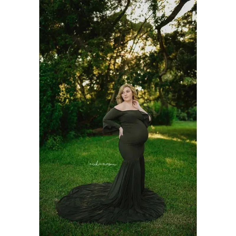 Vestido de algodón para sesión de fotos de embarazo - imagen 3