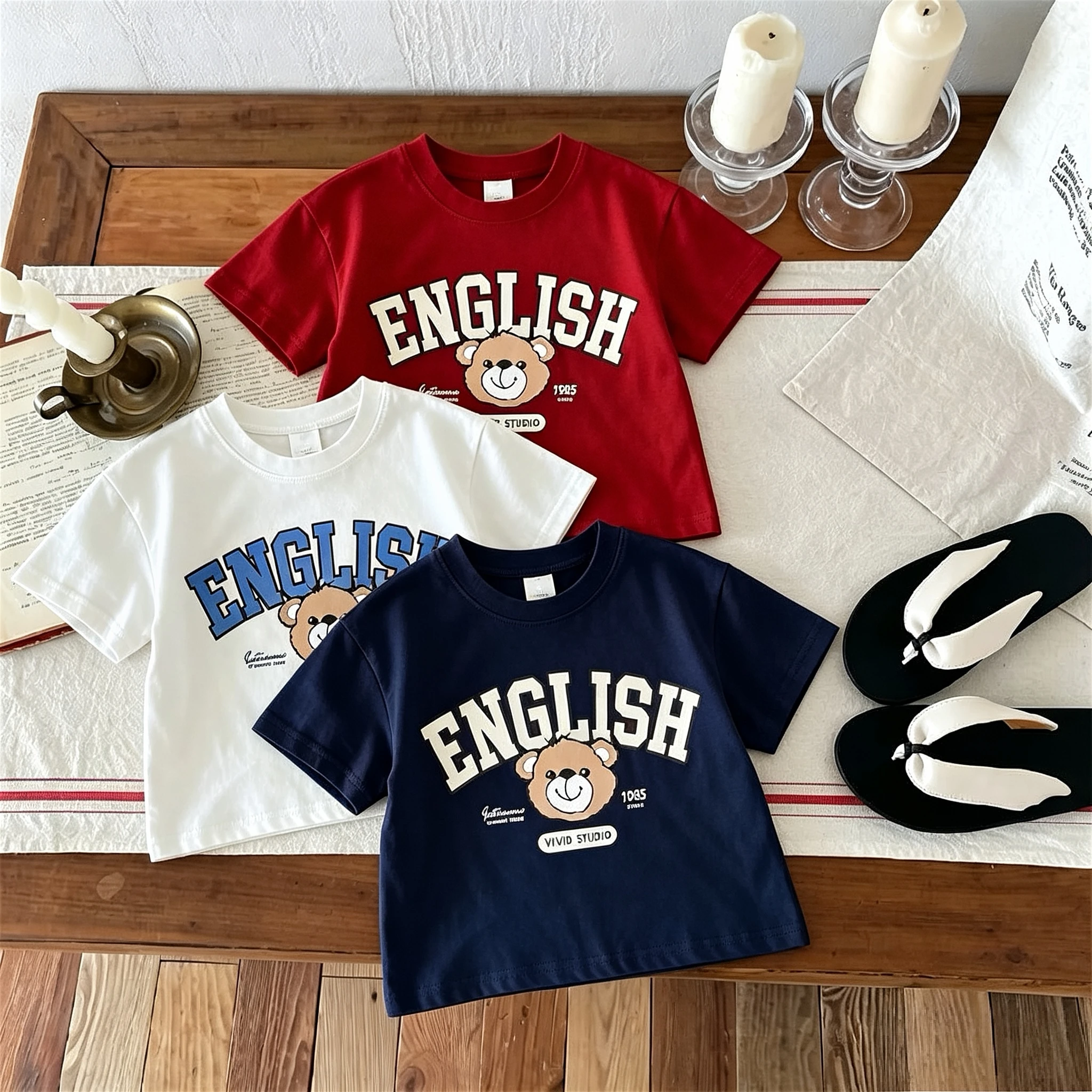 Camiseta de manga corta estampada para niños – verano casual holgada - imagen 4