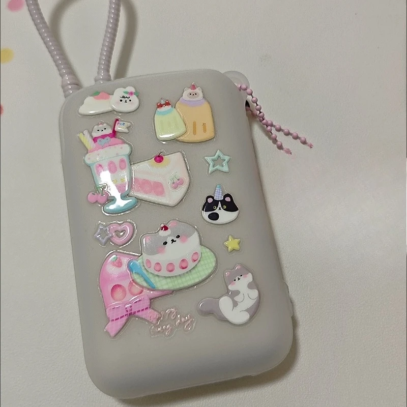 Pegatinas para móvil y tablet Cat Jelly de gato con brillo translúcido - imagen 3