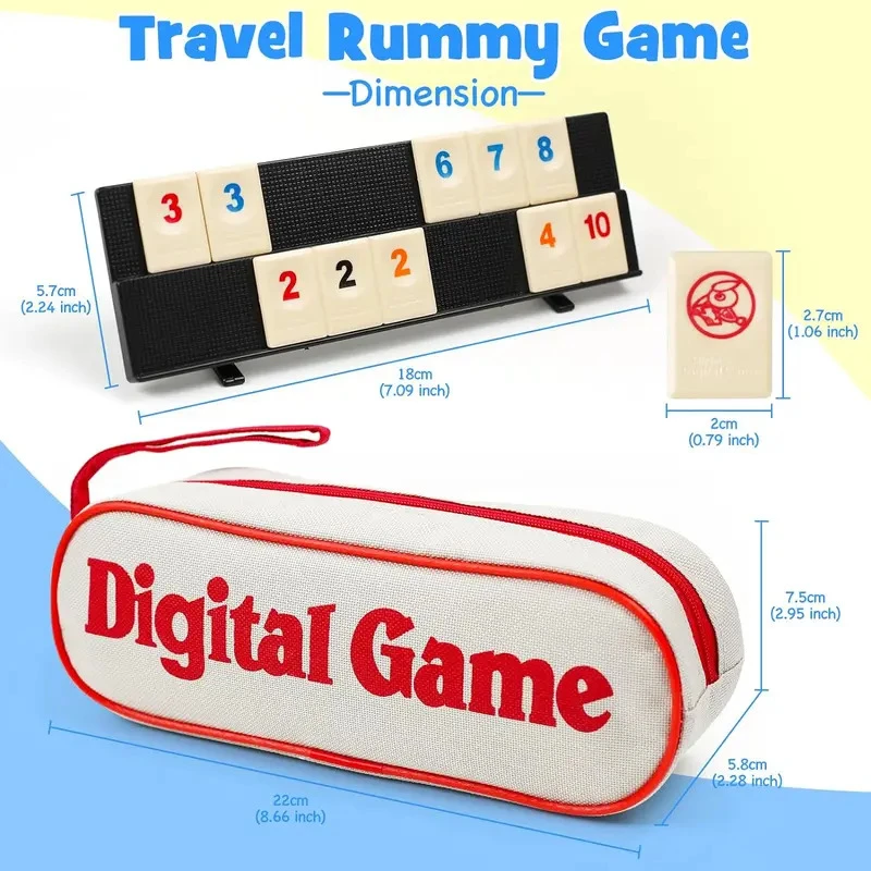Mahjong israelí juego de cartas estratégico de viaje portátil - imagen 4