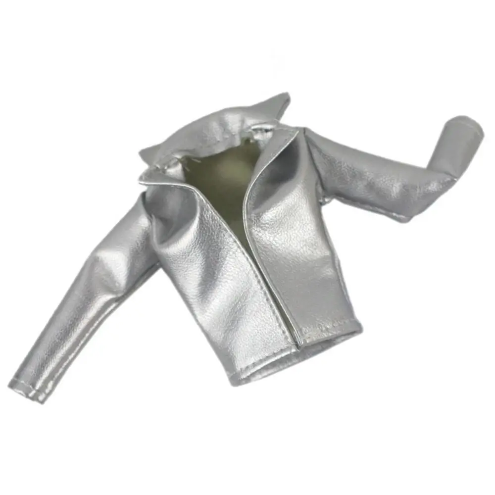 Chaqueta de cuero PU para muñecas BJD, estilo motero - imagen 4