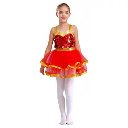 Vestido tutú de ballet con lentejuelas para niña – Baile y gimnasia