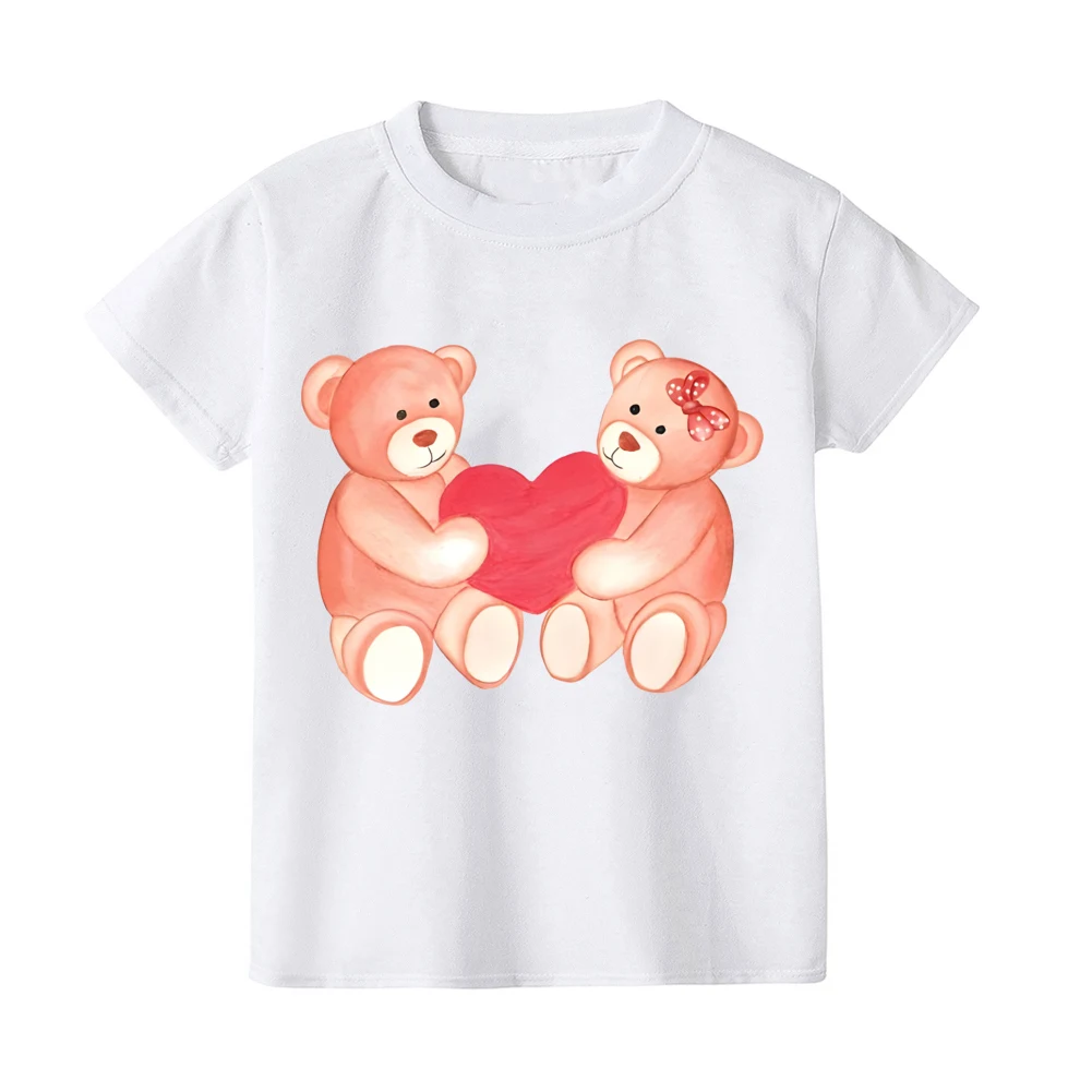 Camiseta San Valentín niños y niñas con estampado de corazón - imagen 3