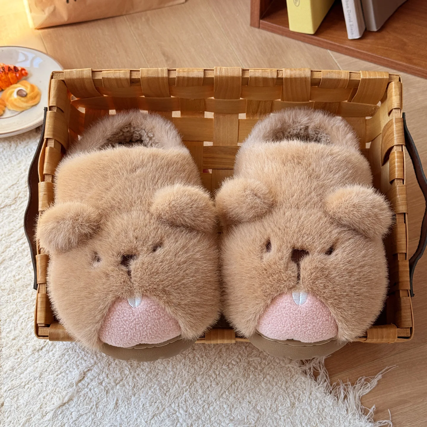 Zapatillas Groundhog de mujer cálidas antideslizantes otoño-invierno - imagen 4
