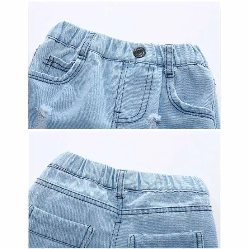 Pantalones cortos vaqueros de mezclilla para niños veraniegos - imagen 5
