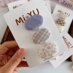 Mini pinzas para el pelo de niña con lazo floral estilo coreano