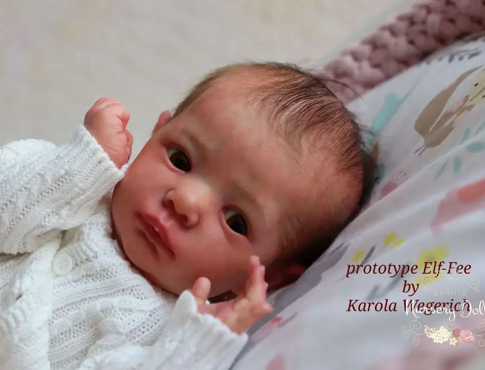 Kit muñeca reborn ELF-FEE NPK: cuerpo textil y ojos - imagen 2