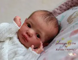 Kit muñeca reborn ELF-FEE NPK: cuerpo textil y ojos