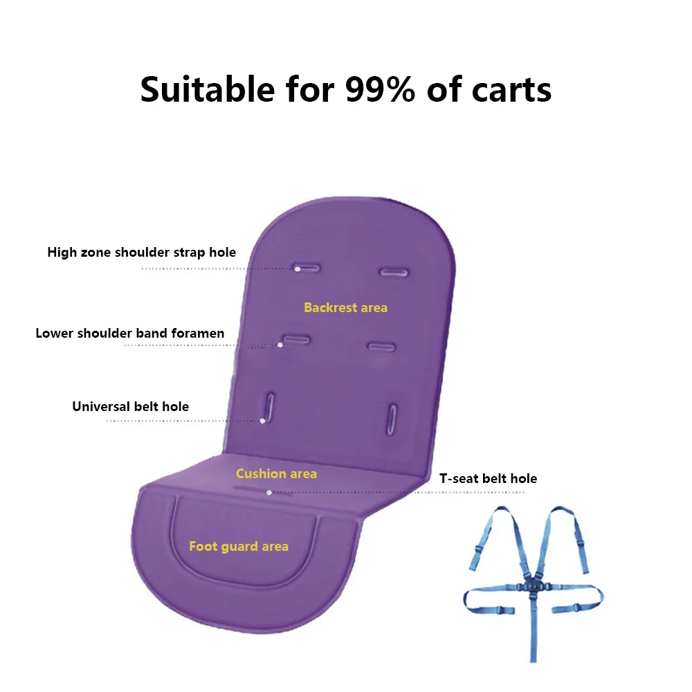 Cojín protector transpirable para cochecito de bebé – Universal y suave
