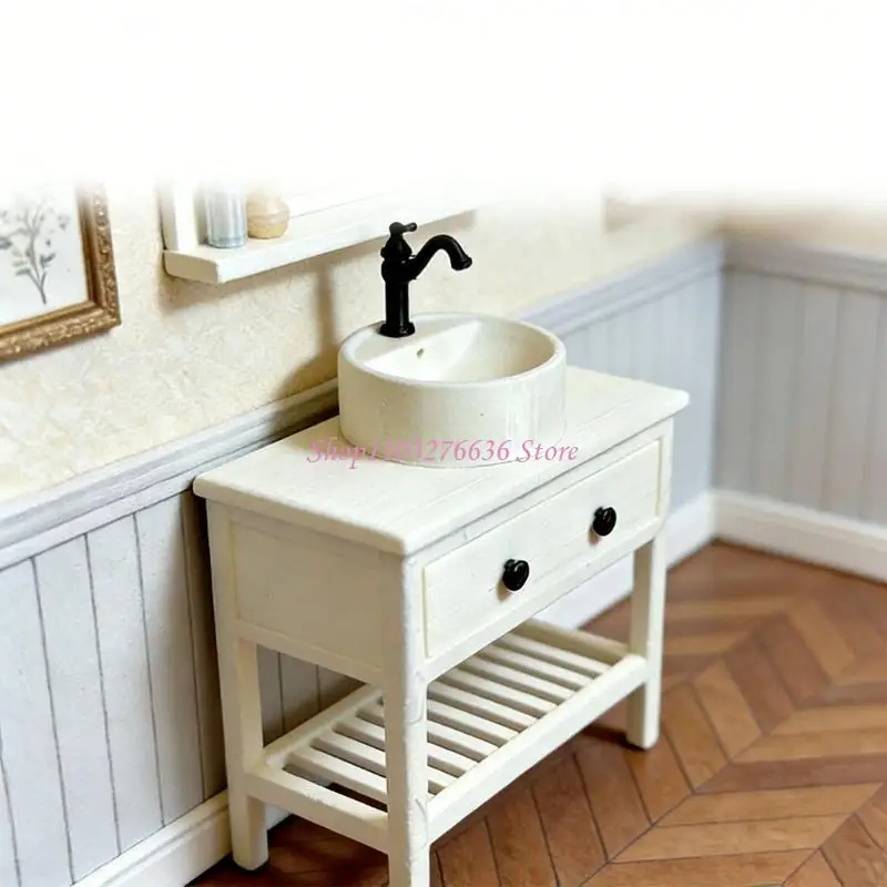 Fregadero de juguete miniatura plástico artístico para baño - imagen 5