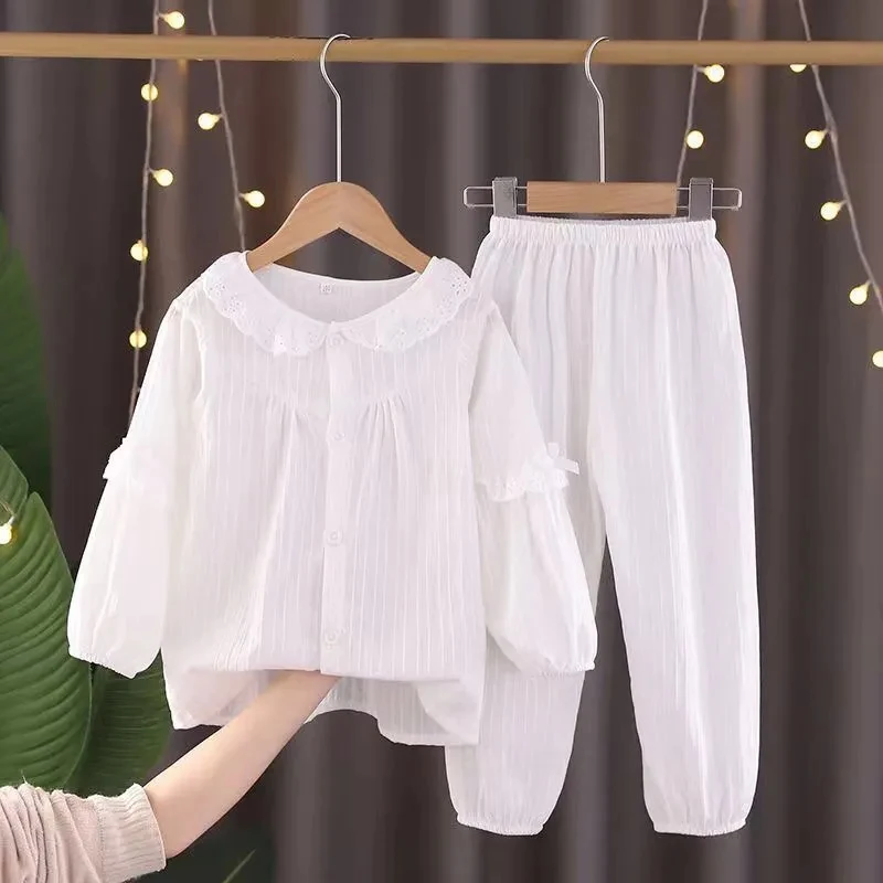 Pijama bebé en lino y algodón para niña - cuello redondo suave - imagen 3