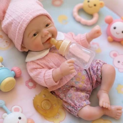 Muñeca Reborn Vivienne de silicona con boca abrible