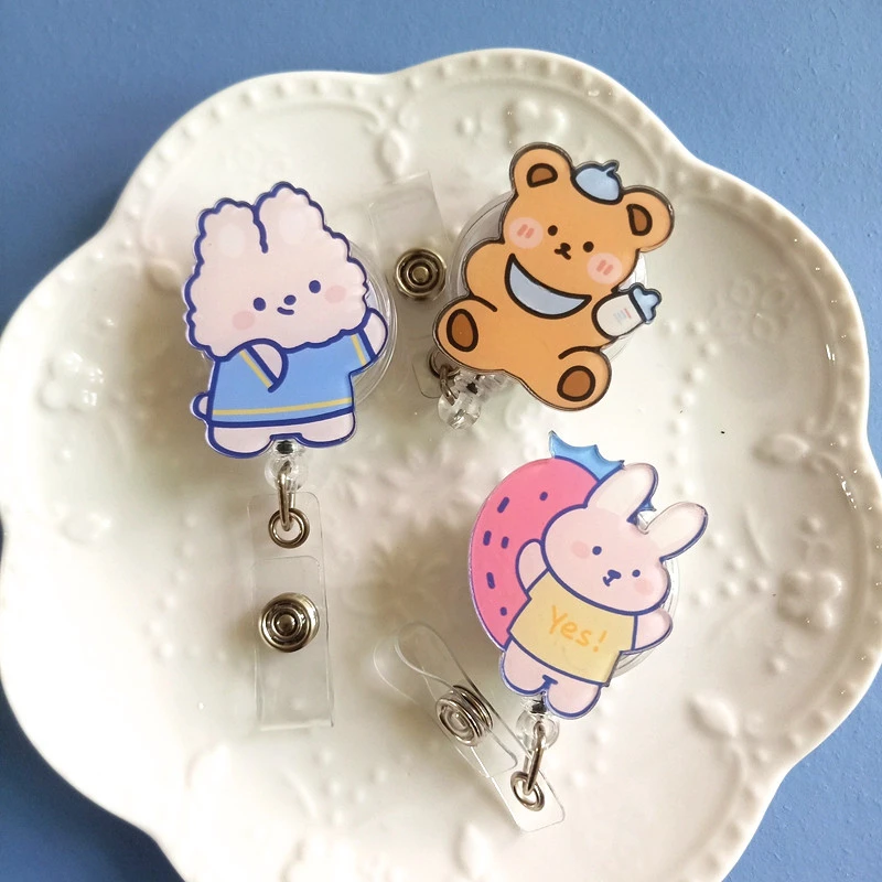 Llavero acrylico con diseño anime oso