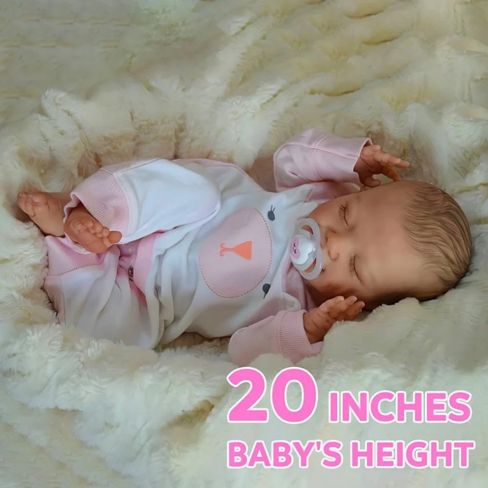 Muñeca bebé reborn realista de vinilo impermeable y piel 3D - imagen 3