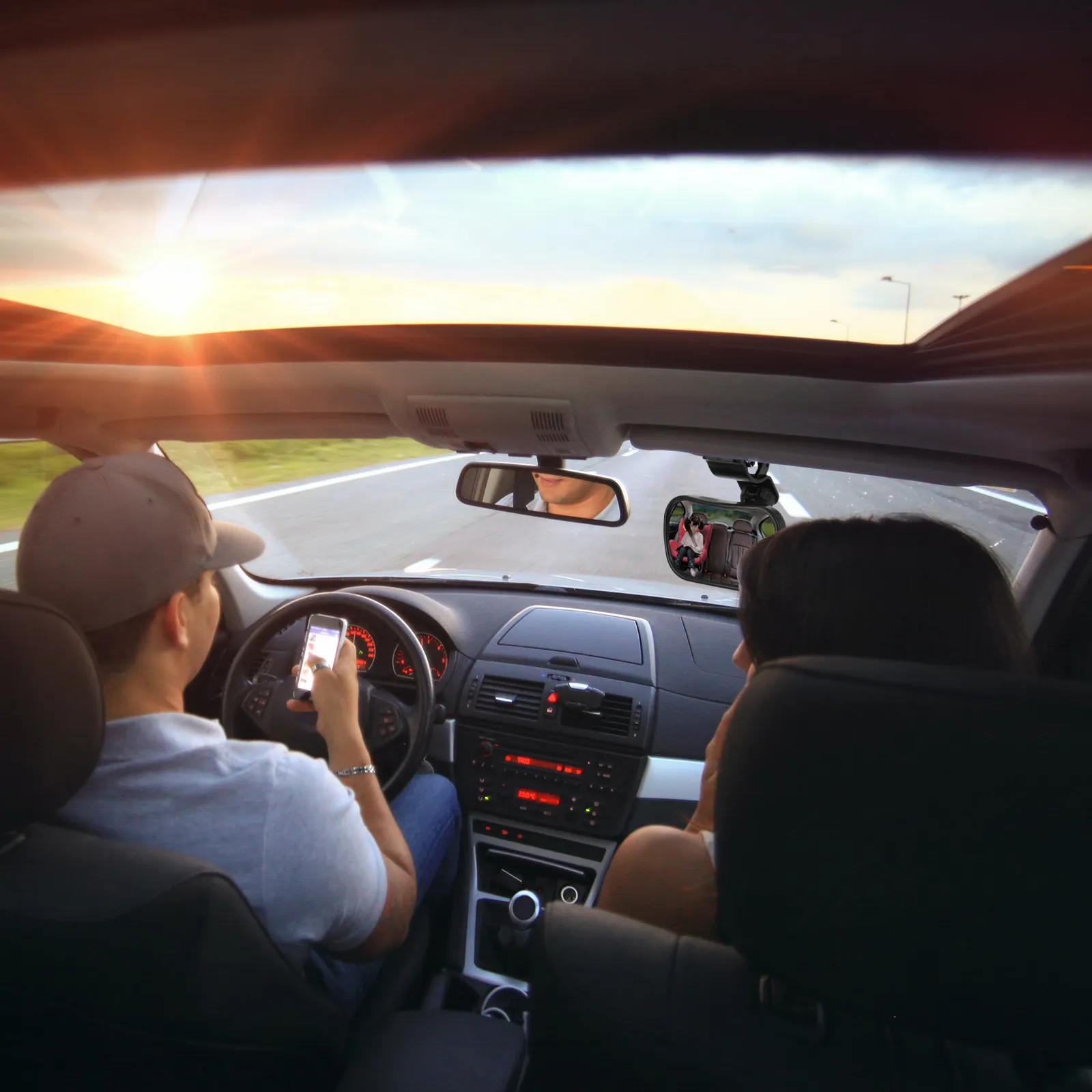 Espejo retrovisor para bebé ajustable de seguridad para coche - imagen 3