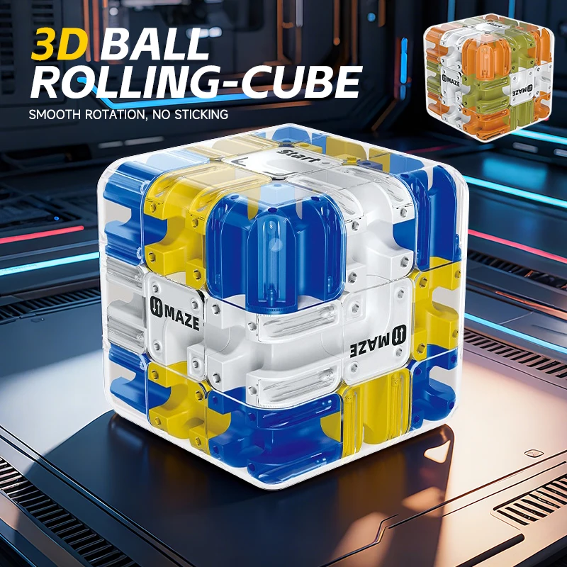 Cubo mágico laberinto 3D antiestrés para niños, educativo