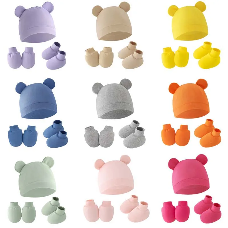Conjunto bebé spriboom gorro oso colorido