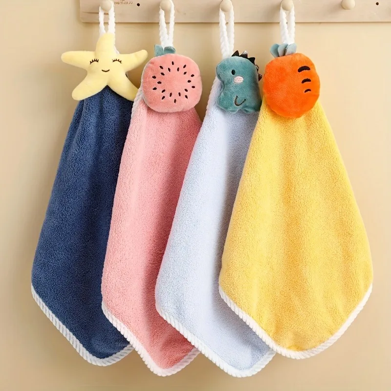 Toallas de mano infantiles en microfibra, baño súper absorbente
