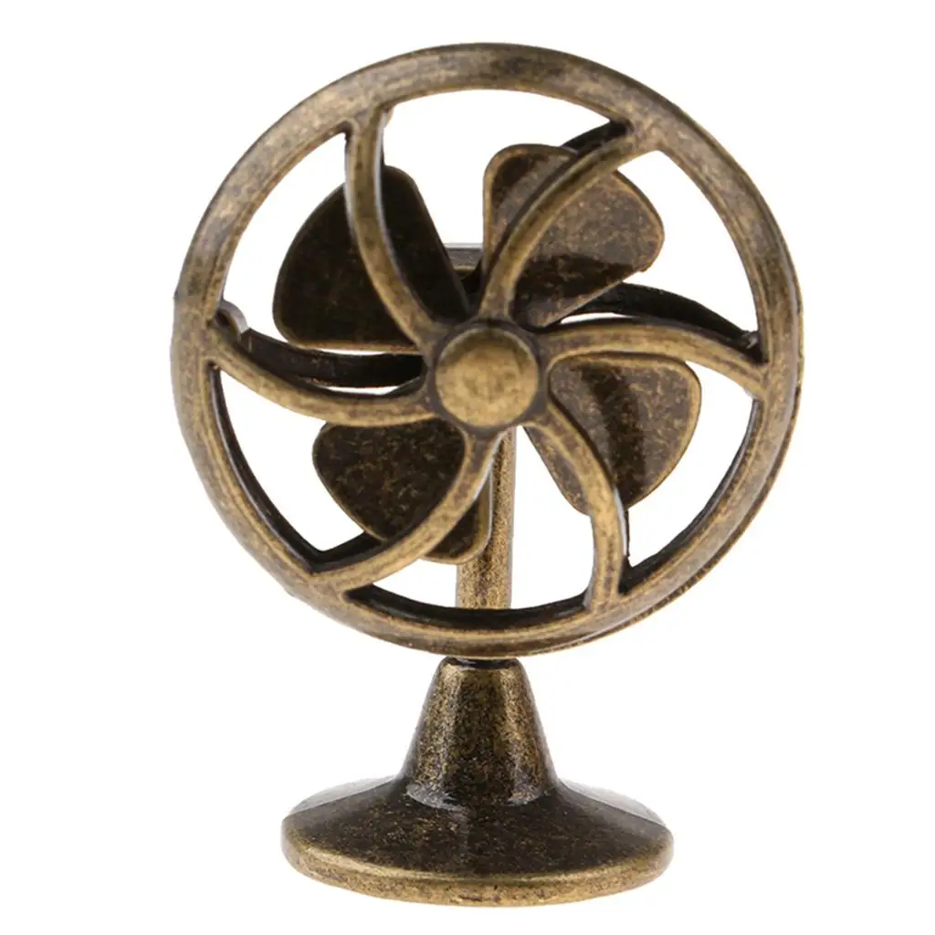 Mini ventilador eléctrico de mesa para casa de muñecas juguete - imagen 5