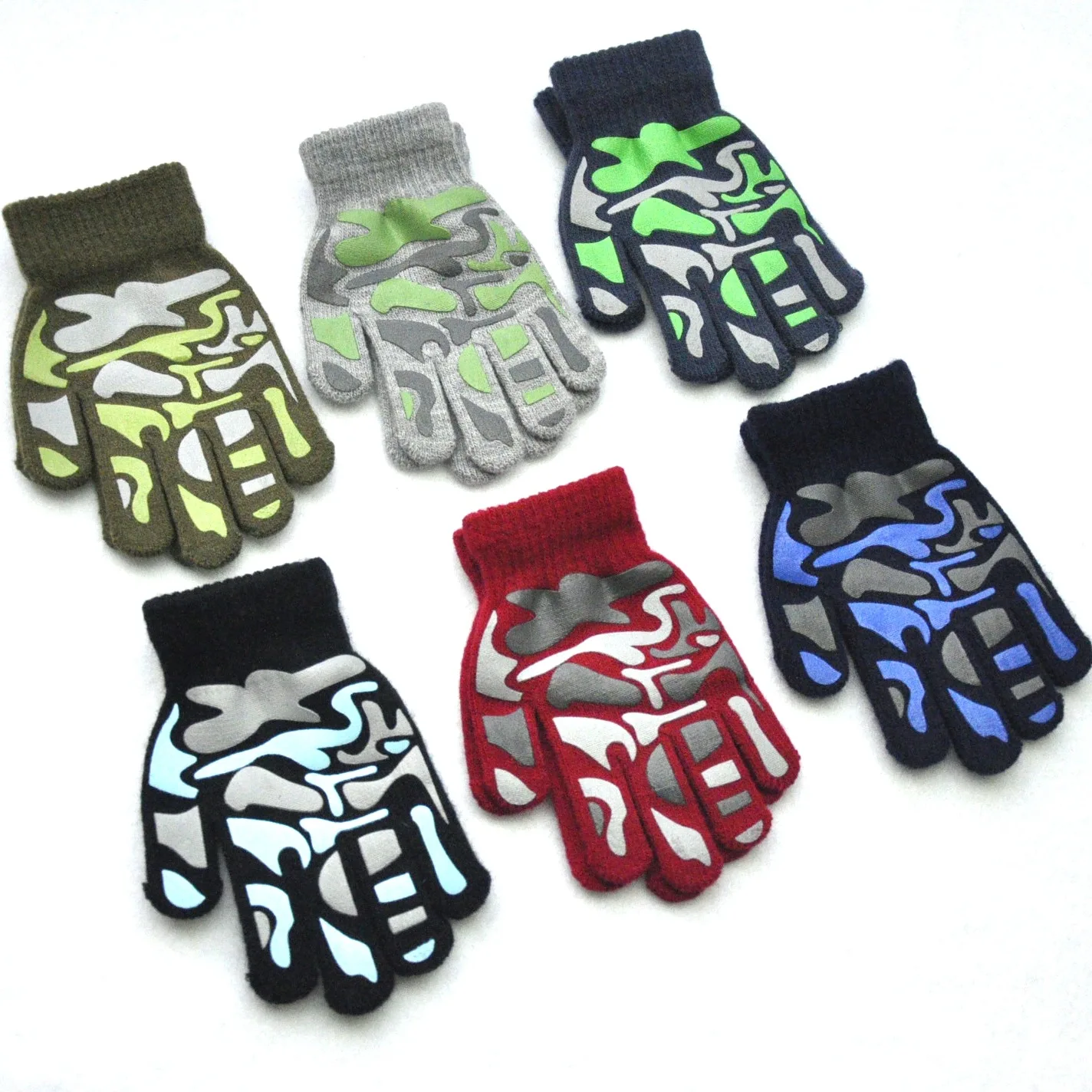 Guantes antideslizantes de punto para niños – Camuflaje invierno - imagen 4