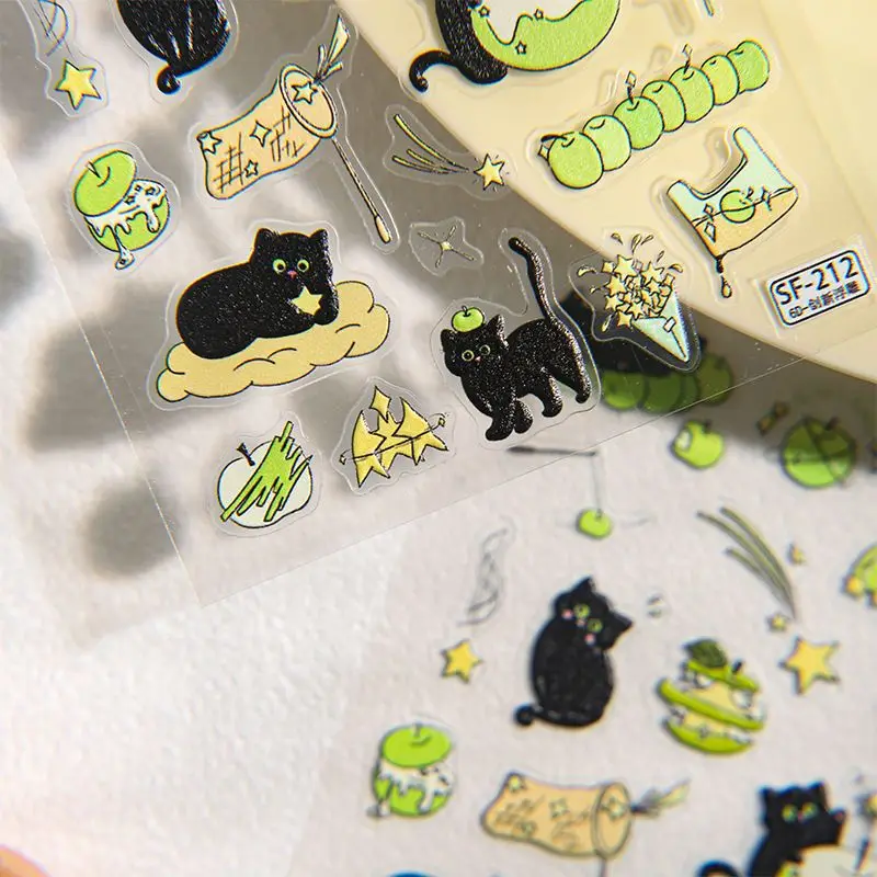 Guka pegatinas 3D infantiles de gato y estrella para manualidades - imagen 4
